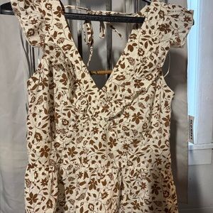 Floral Ruffle Sleeve top